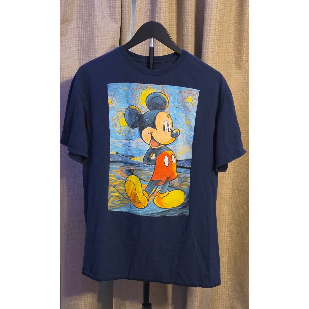 Disney Mickey Mouse Starry Night Graphic T-Shirt Men's Size XL Navy